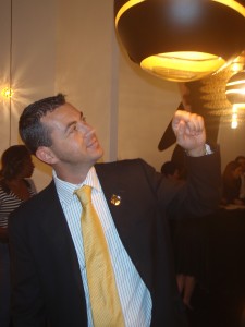 Marco showing me the Bond at Terzani